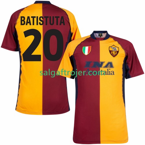 AS Roma Batistuta 20 2000 2001 Fodboldtrøjer Retro Hjemmebanesæt Kort ærmer AS Roma Batistuta 20 2000 2001 Fodboldtrøjer Retro Hjemmebanesæt Kort ærmer